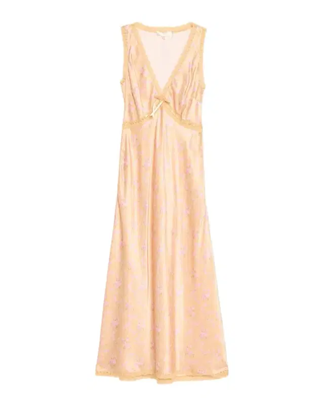 LoveShackFancy Nirelle Floral Satin Midi Dress