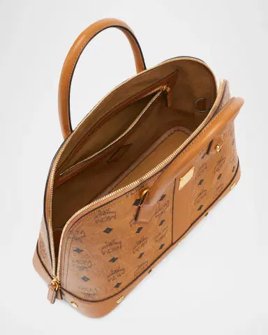 MCM Aren Visetos Stud-Trim Medium Tote Bag | Thumbnail 3