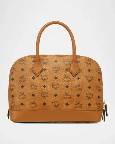 MCM Aren Visetos Stud-Trim Medium Tote Bag | Thumbnail 4