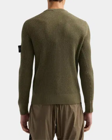 Stone Island Men's Wool Rib-Knit Crewneck Sweater | Thumbnail 3