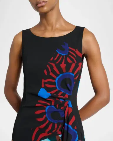 Dries Van Noten Dropps Patchwork Ruffle Sleeveless Midi Dress | Thumbnail 5 Dries Van Noten Dropps Patchwork Ruffle Sleeveless Midi Dress | Thumbnail 5
