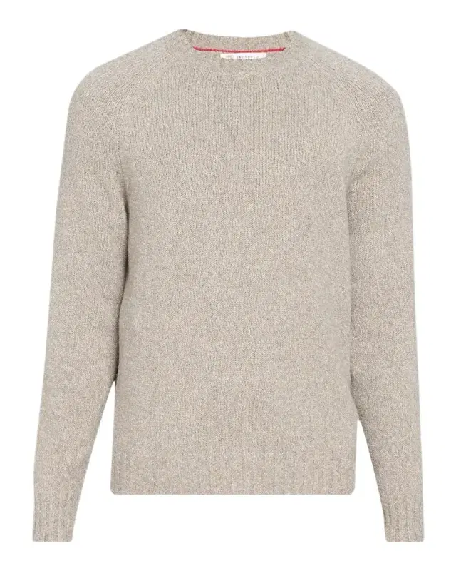 Brunello Cucinelli Men's Wool, Silk and Cashmere Donegal Crewneck Sweater