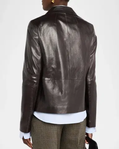 Lafayette 148 New York Button-Down Nappa Leather Jacket | Thumbnail 3 Lafayette 148 New York Button-Down Nappa Leather Jacket | Thumbnail 3