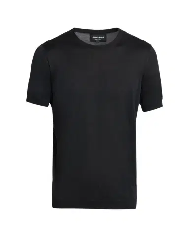 Giorgio Armani Men's Silk-Cotton Crewneck T-Shirt | Thumbnail 1