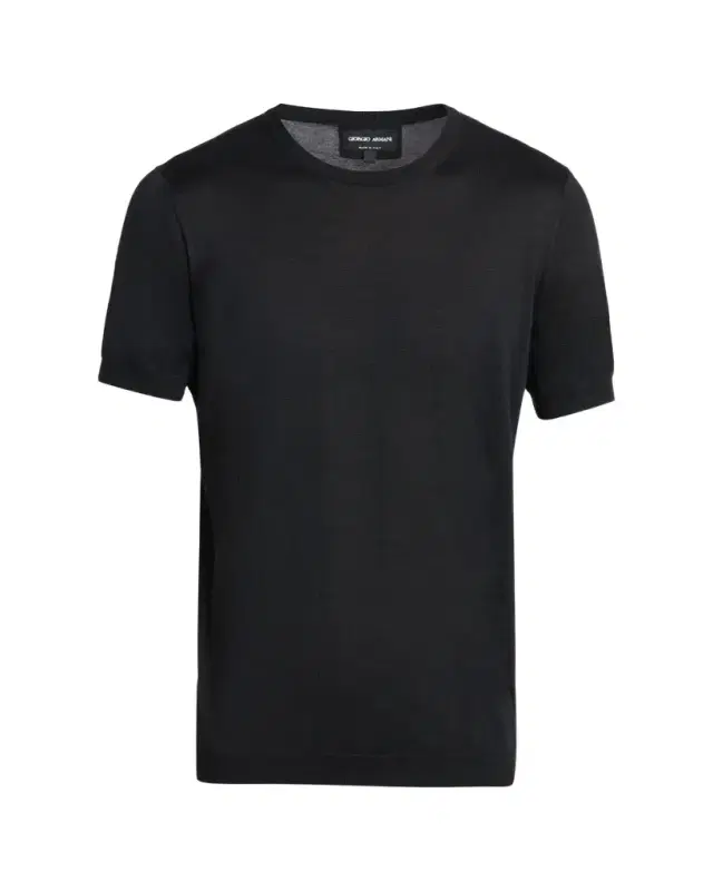Giorgio Armani Men's Silk-Cotton Crewneck T-Shirt