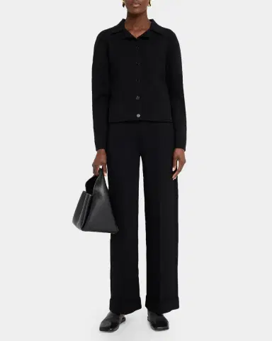 Lafayette 148 New York Thomas Cuffed Pintuck Straight-Leg Pants | Thumbnail 2 Lafayette 148 New York Thomas Cuffed Pintuck Straight-Leg Pants | Thumbnail 2