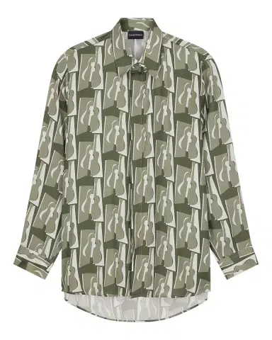 Emporio Armani Men's Abstract-Print Sport Shirt | Thumbnail 3