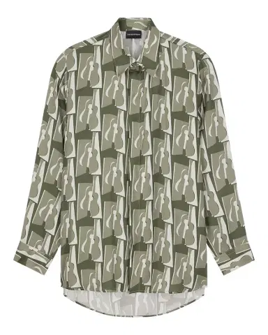 Emporio Armani Men's Abstract-Print Sport Shirt | Thumbnail 1