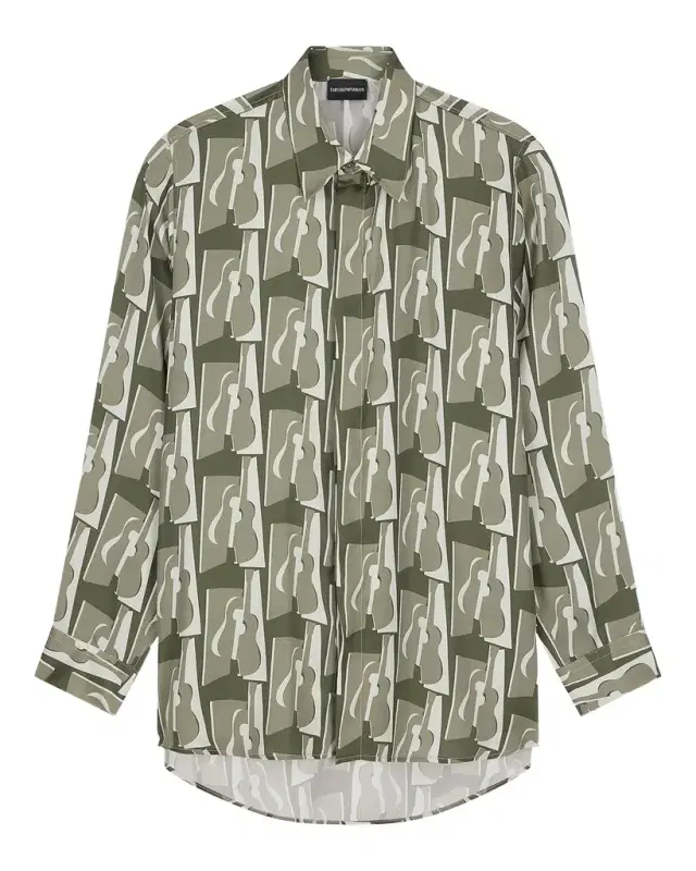 Emporio Armani Men's Abstract-Print Sport Shirt