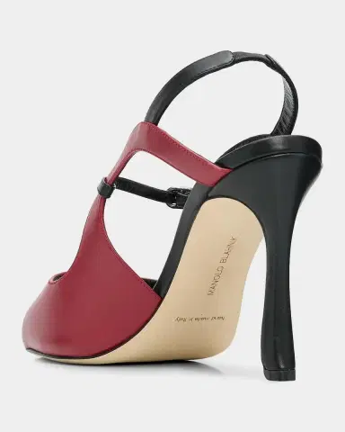 Manolo Blahnik 105mm Chungasan Leather Slingback Sandals | Thumbnail 3