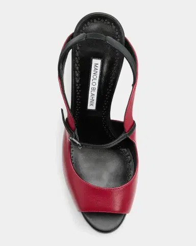 Manolo Blahnik 105mm Chungasan Leather Slingback Sandals | Thumbnail 5