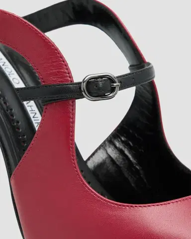 Manolo Blahnik 105mm Chungasan Leather Slingback Sandals | Thumbnail 6