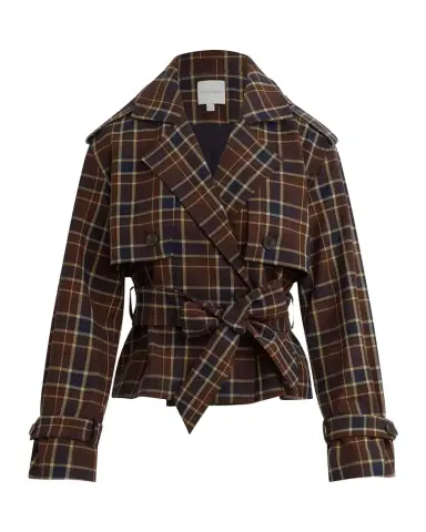 Favorite Daughter The Cropped Charles Countryside Plaid Trench Coat | Thumbnail 1