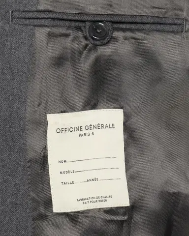 OFFICINE GÉNÉRALE Men's Wool Double-Breasted Sport Coat | Thumbnail 6 OFFICINE GÉNÉRALE Men's Wool Double-Breasted Sport Coat | Thumbnail 6
