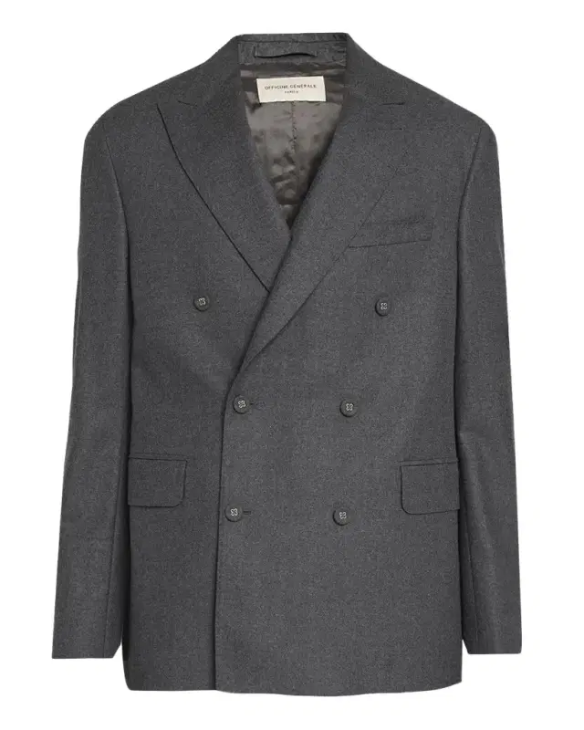OFFICINE GÉNÉRALE Men's Wool Double-Breasted Sport Coat