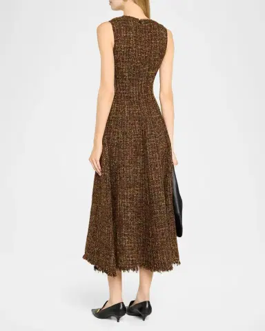 Proenza Schouler Beatrix Sleeveless Tweed Midi Dress | Thumbnail 3