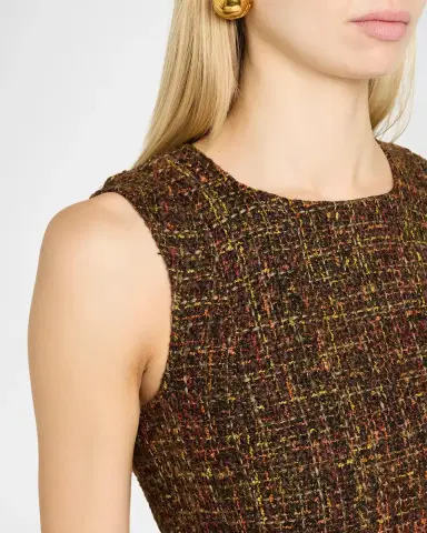 Proenza Schouler Beatrix Sleeveless Tweed Midi Dress | Thumbnail 5