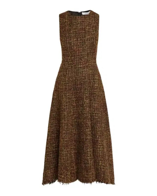 Proenza Schouler Beatrix Sleeveless Tweed Midi Dress