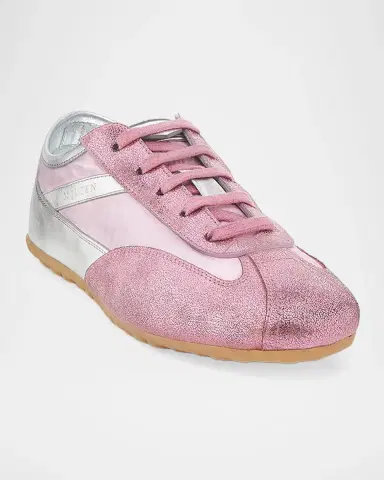 Alexander McQueen Boxe Metallic Low-Top Sneakers | Thumbnail 3