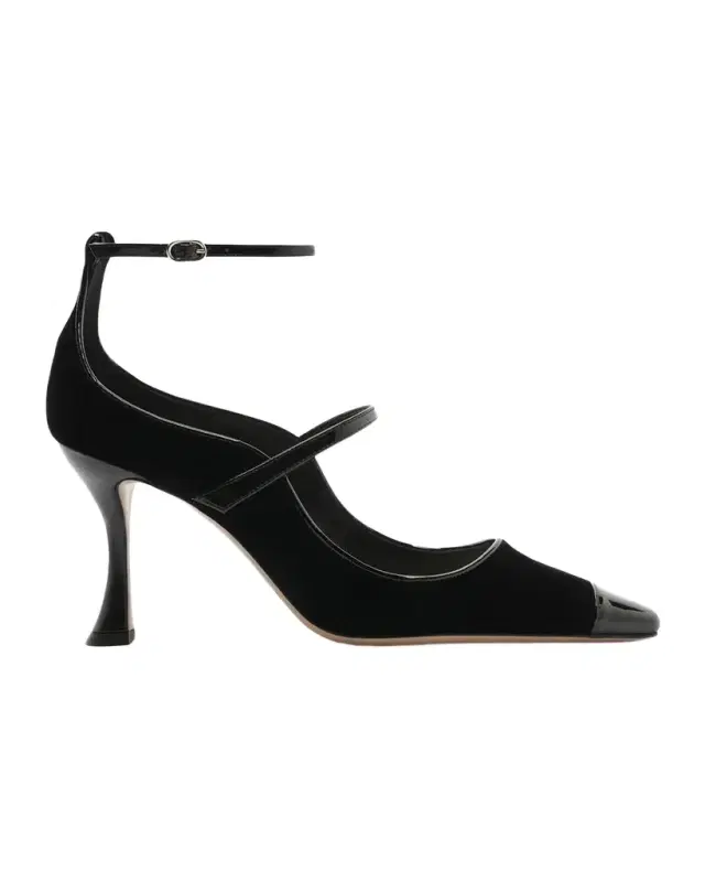 Alexandre Birman 85mm Tita Wave Velvet Pumps
