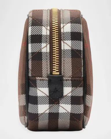 Burberry Horseshoe Quilted Check Wristlet Pouch Bag | Thumbnail 4 Burberry Horseshoe Quilted Check Wristlet Pouch Bag | Thumbnail 4