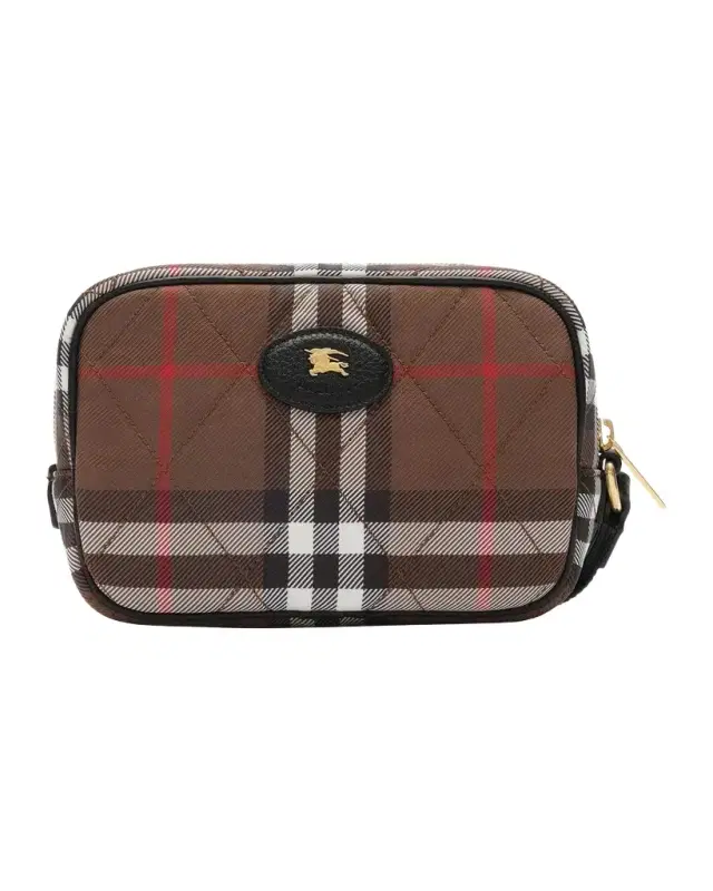 Horseshoe Quilted Check Wristlet Pouch Bag Horseshoe Quilted Check Wristlet Pouch Bag