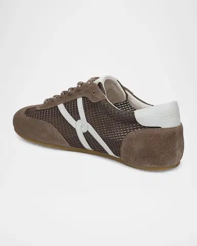 Veronica Beard Riviera Mesh and Leather Low-Top Sneakers | Thumbnail 3