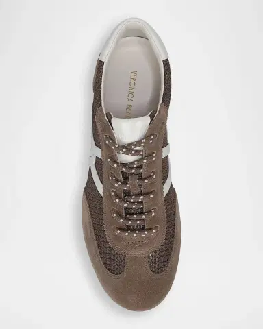 Veronica Beard Riviera Mesh and Leather Low-Top Sneakers | Thumbnail 4