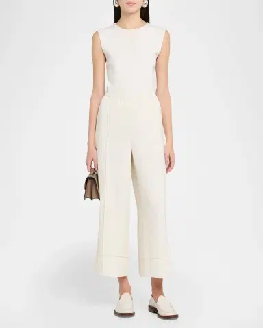 Theory Crop Pintuck Wide-Leg Pants | Thumbnail 2