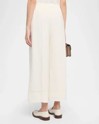 Theory Crop Pintuck Wide-Leg Pants | Thumbnail 3