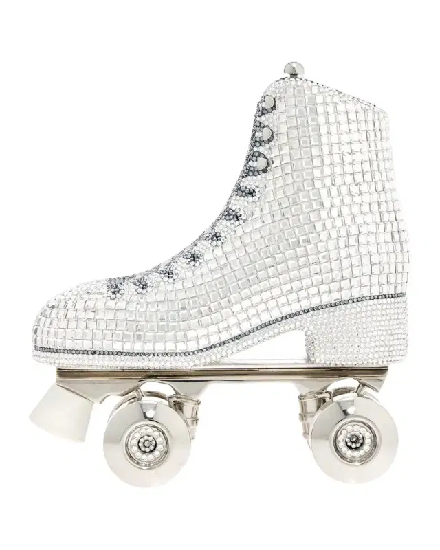 Judith Leiber Couture Roller Skate Rosie Crystal Clutch Bag