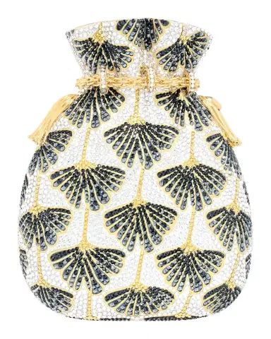 Judith Leiber Couture Ginkgo Leaf Crystal Pouch Bag | Thumbnail 1 Judith Leiber Couture Ginkgo Leaf Crystal Pouch Bag | Thumbnail 1