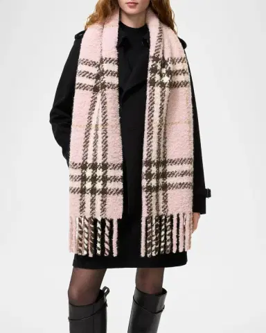 Burberry Check Wool Bouclé Scarf | Thumbnail 3