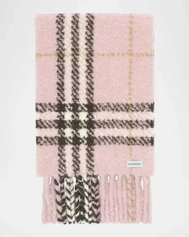 Burberry Check Wool Bouclé Scarf | Thumbnail 4