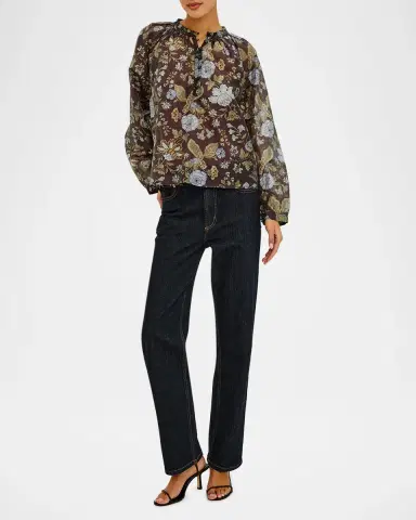 RAILS Tali Floral Band-Collar Shirt | Thumbnail 2
