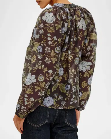 RAILS Tali Floral Band-Collar Shirt | Thumbnail 3