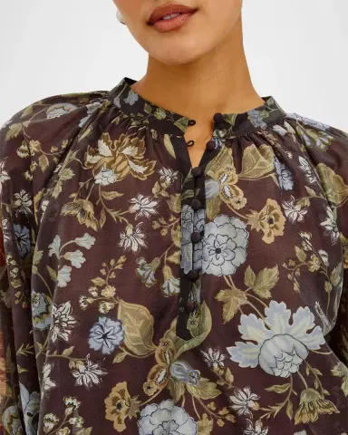 RAILS Tali Floral Band-Collar Shirt | Thumbnail 5