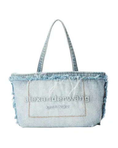 Alexander Wang Punch Small Denim Tote Bag | Thumbnail 1 Alexander Wang Punch Small Denim Tote Bag | Thumbnail 1