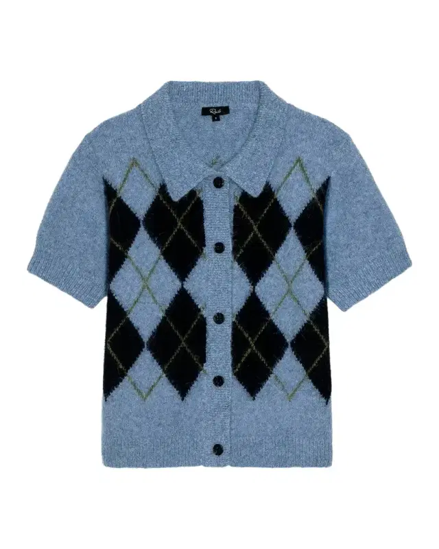 RAILS Kelly Argyle Polo Cardigan