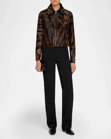 Simkhai Daria Zebra Calf Hair Jacket | Thumbnail 2 Simkhai Daria Zebra Calf Hair Jacket | Thumbnail 2