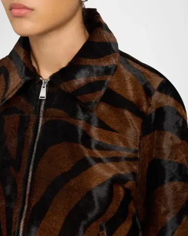 Simkhai Daria Zebra Calf Hair Jacket | Thumbnail 5 Simkhai Daria Zebra Calf Hair Jacket | Thumbnail 5