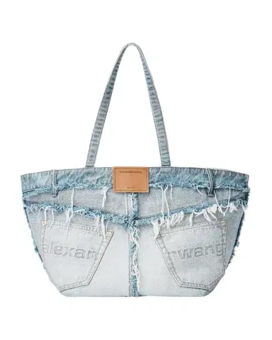 Alexander Wang Punch Denim Tote Bag | Thumbnail 1 Alexander Wang Punch Denim Tote Bag | Thumbnail 1