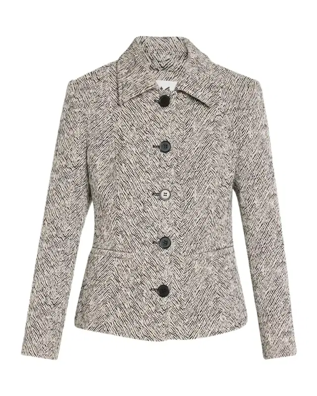 Milly Esme Herringbone Structured Jacket