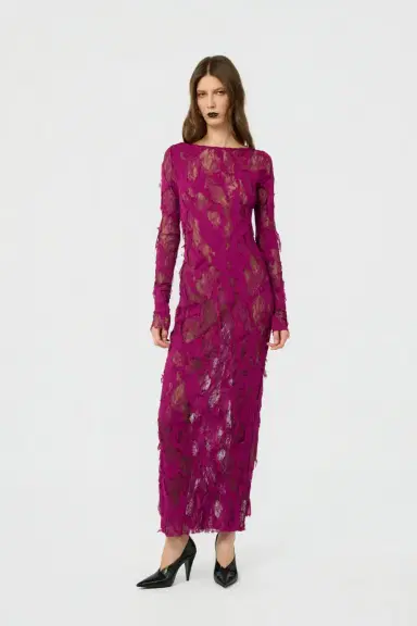 Roberto Cavalli Dress with Destroyed-Effect Lace | Thumbnail 2