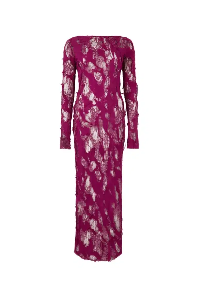 Roberto Cavalli Dress with Destroyed-Effect Lace