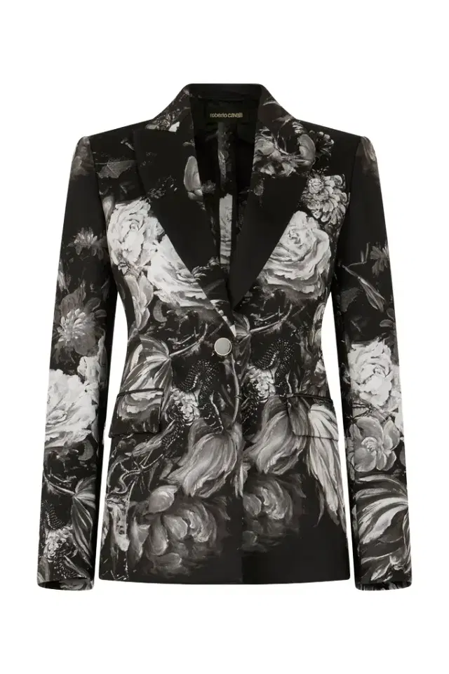 Roberto Cavalli Fiammingo Flowers Print Jacket