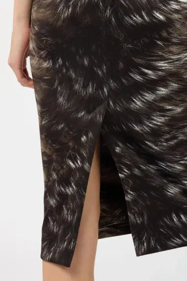 Roberto Cavalli Midi Dress in Scuba Jersey with Fur Print | Thumbnail 5