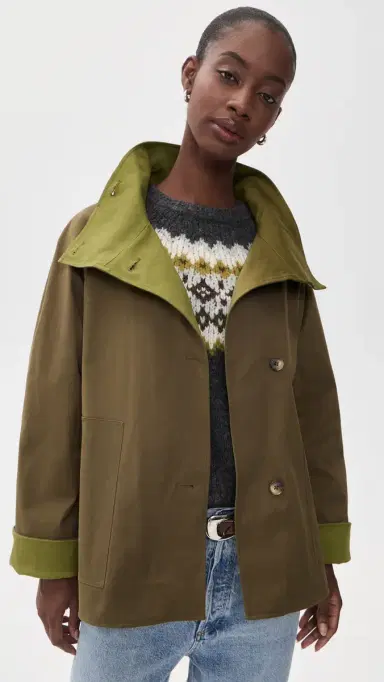 HUNTER BELL Howell Cropped Trench Coat | Thumbnail 2