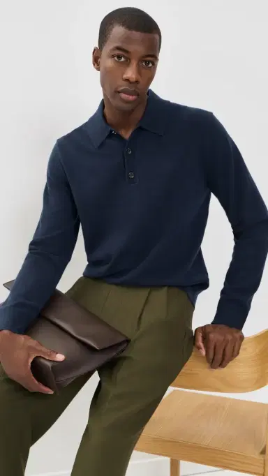 Burberry Carson Luxe Cashmere Polo Sweater | Thumbnail 2