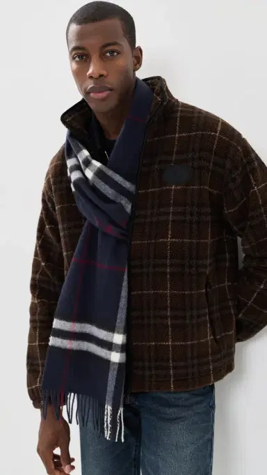 Burberry Giant Check Cashmere Scarf | Thumbnail 3 Burberry Giant Check Cashmere Scarf | Thumbnail 3